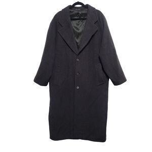 christian Aujard Long Wool over coat 48 R Gray Old Money maxi quiet luxury